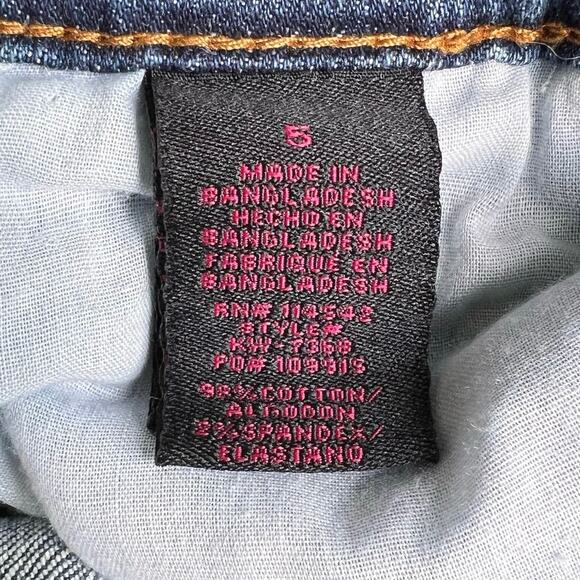 Distressed Blue Jean Shortalls Overalls Shorts Women's 5 Country Cowgirl READ - Picture 13 of 15